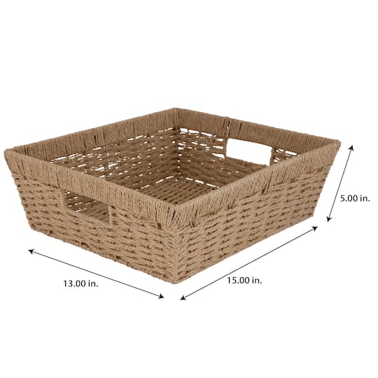 Simplify Large Dutch Weave Shelf Storage Basket